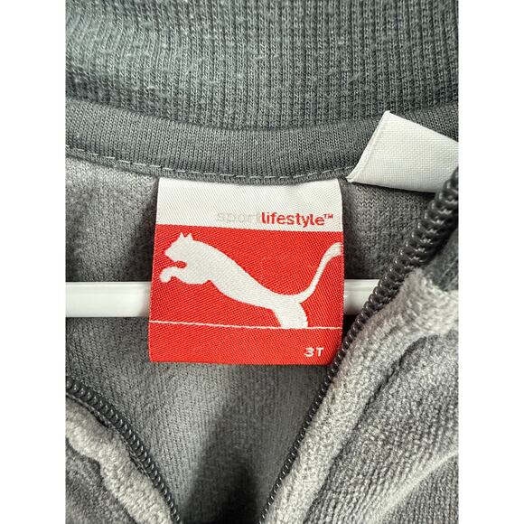 Puma Runner Jogger Gray White Jacket Infant 3T - Picture 2 of 4